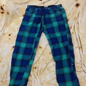 Aerie blue and green plaid pajama pants